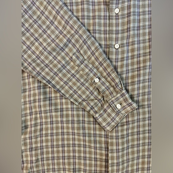 Polo Ralph Lauren Green Button Down Cotton McMeel Shirt L Vintage A25 - Picture 4 of 9